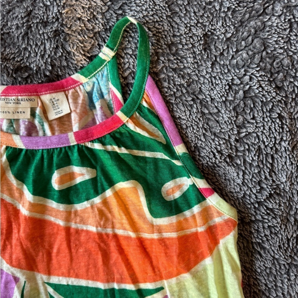 CHRISTIAN SIRIANO Women’s Colorful Abstract Tank Top - Picture 15 of 15